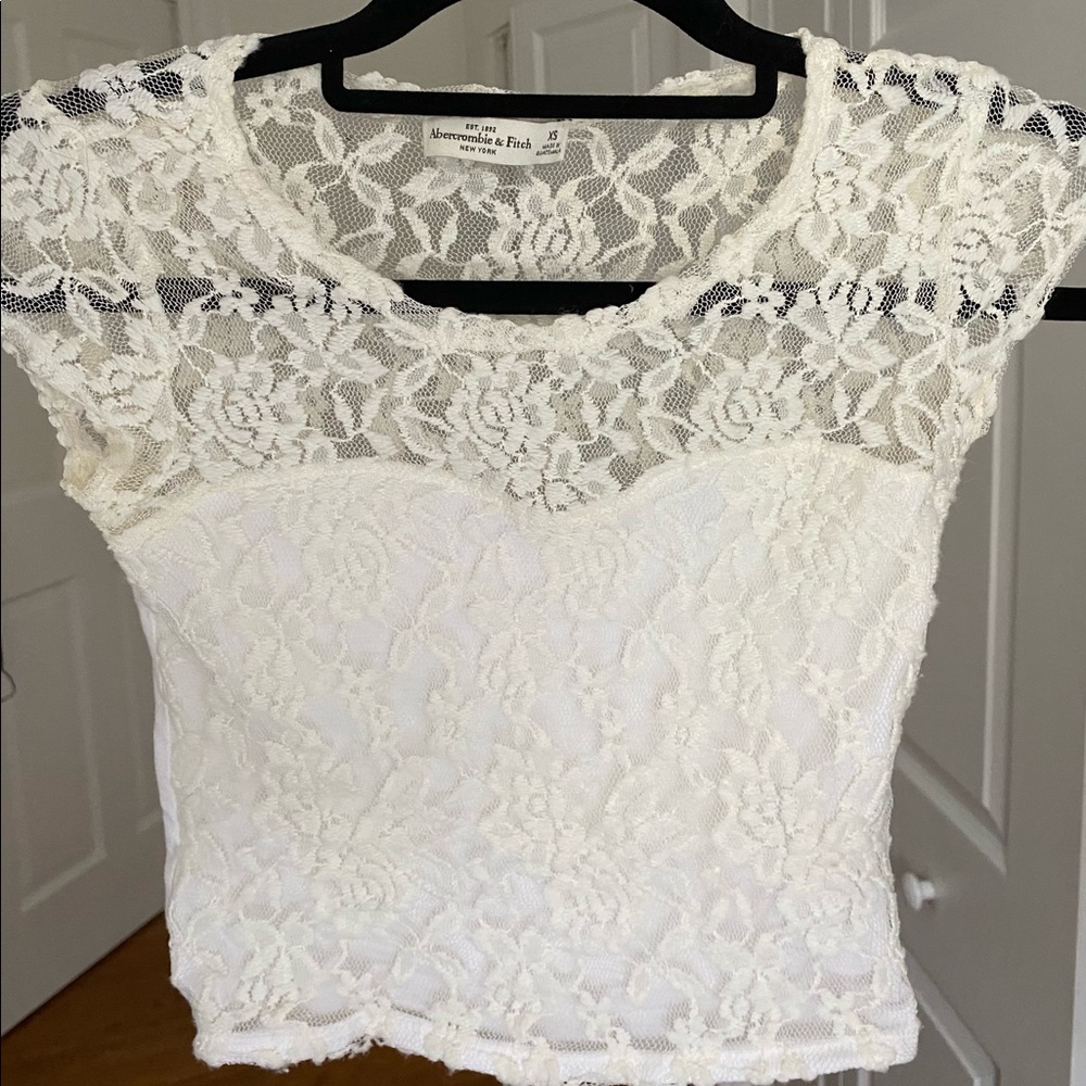 Abercrombie and Fitch lace crop top
